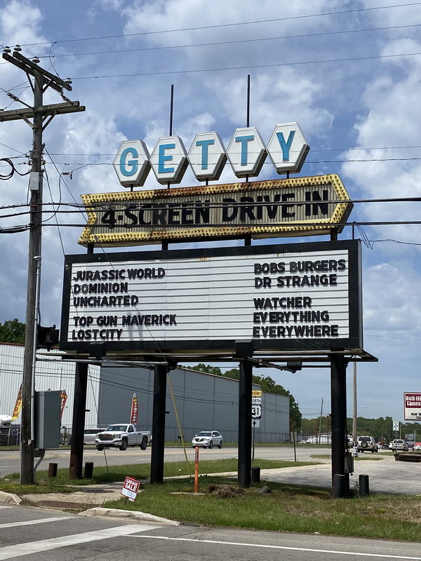 Getty 4 Drive-In Theatre - June 10 2022 Photo (newer photo)